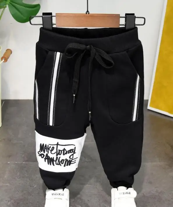pants Комплект одежды для мальчиков, комплекты детской одежды для мальчиков, весенне-Осенняя детская куртка с искусственным мехом+ толстовка+ штаны, спортивные костюмы из 3 предметов для мальчиков - Цвет: pants
