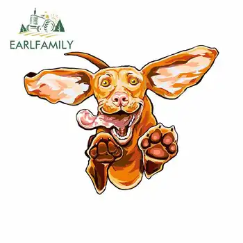 

EARLFAMILY 13cm x 10.2cm DOG BED Cartoon Car Stickers Vinyl Sunscreen RV VAN Fine Decal JDM Car Waterproof Accessories Graphics