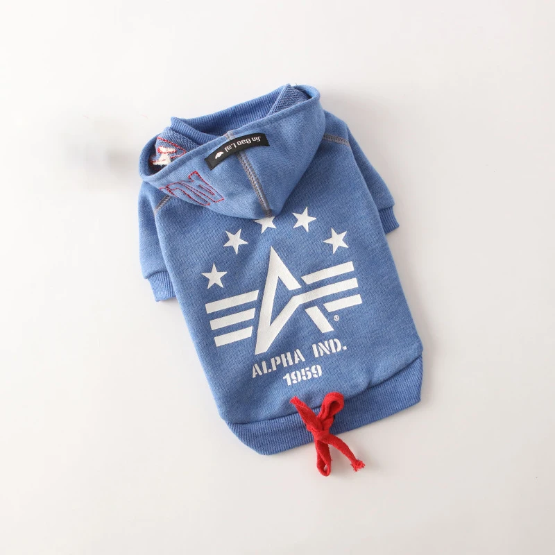 Pet hoodies Хлопковые толстовки с капюшоном для собак с принтом клубники, модная одежда для крупных собак, Cibotium Barometz, бульдог - Цвет: Pet hoodies