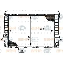 Радиатор системы охлаждения HELLA 8MK376719-351