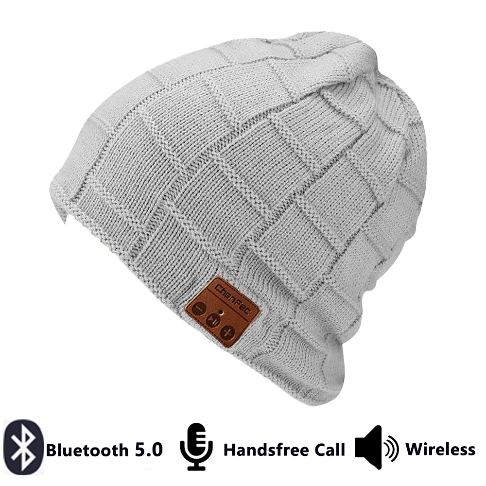 Музыкальная шляпа с беспроводной Bluetooth V5.0 шляпа, встроенные HD стереодинамики и микрофон с перезаряжаемыми USB холодными наушниками
