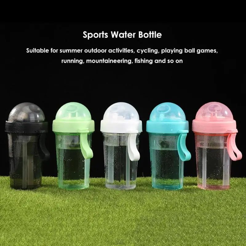 

Portable Double Straws Water Bottle Travel Outdoor Leak Proof Dual-Use Cup Small Capacity Children Cup Kitchen Supplies