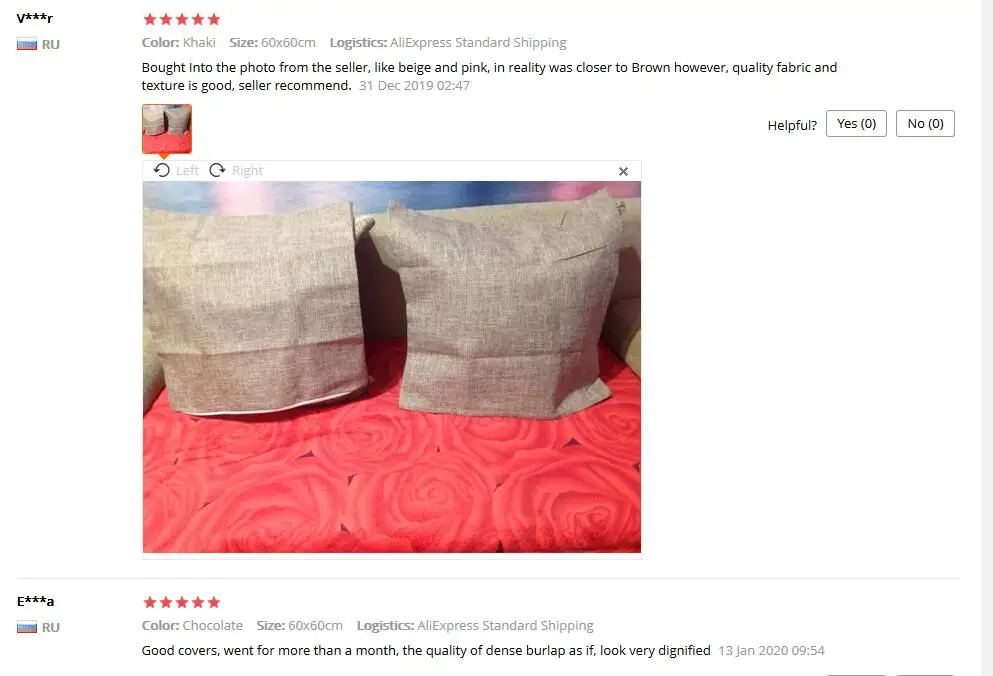 棉麻抱枕套买家评价