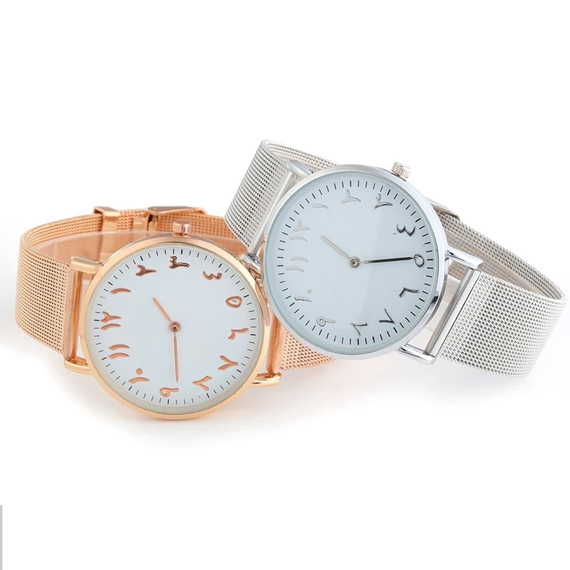 Часы с арабскими цифрами модные повседневные женские кварцевые наручные часы из сплава
