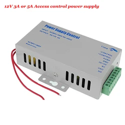 Alimentation électrique 12V 3A 5A, entrée et sortie AC100 240V, pour système de contrôle d'accès, interphone vidéo, verrouillage électrique, délai de déverrouillage 
