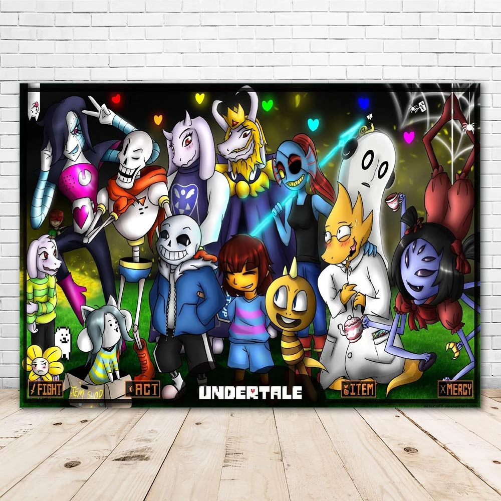 写真の背景undertaleビニール壁紙壁の装飾誕生日パーティー用品写真スタジオの小道具バナーphotophone 背景 Aliexpress