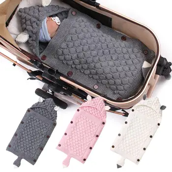 

Stroller Knitting Blanket Baby Sleeping Bag Warm-keeping Blanket For Outdoors Camping Traveling Baby Carriage Baby Supplies