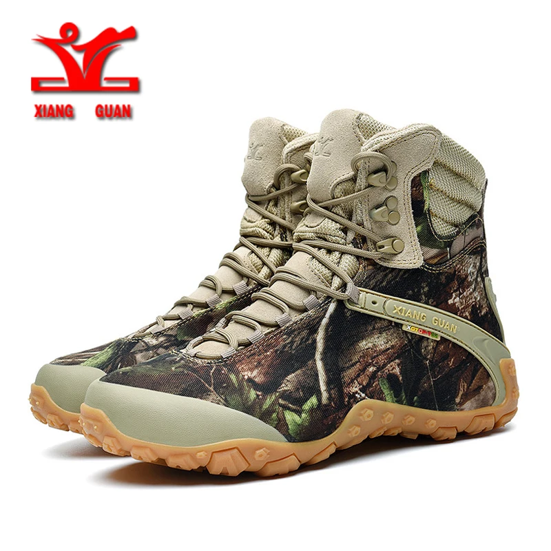 

XIANG GUAN Hiking Shoes Men Women Waterproof Bionic Camouflage Climbing Mountain Tactical Boots Outdoor Sports shoes 86892