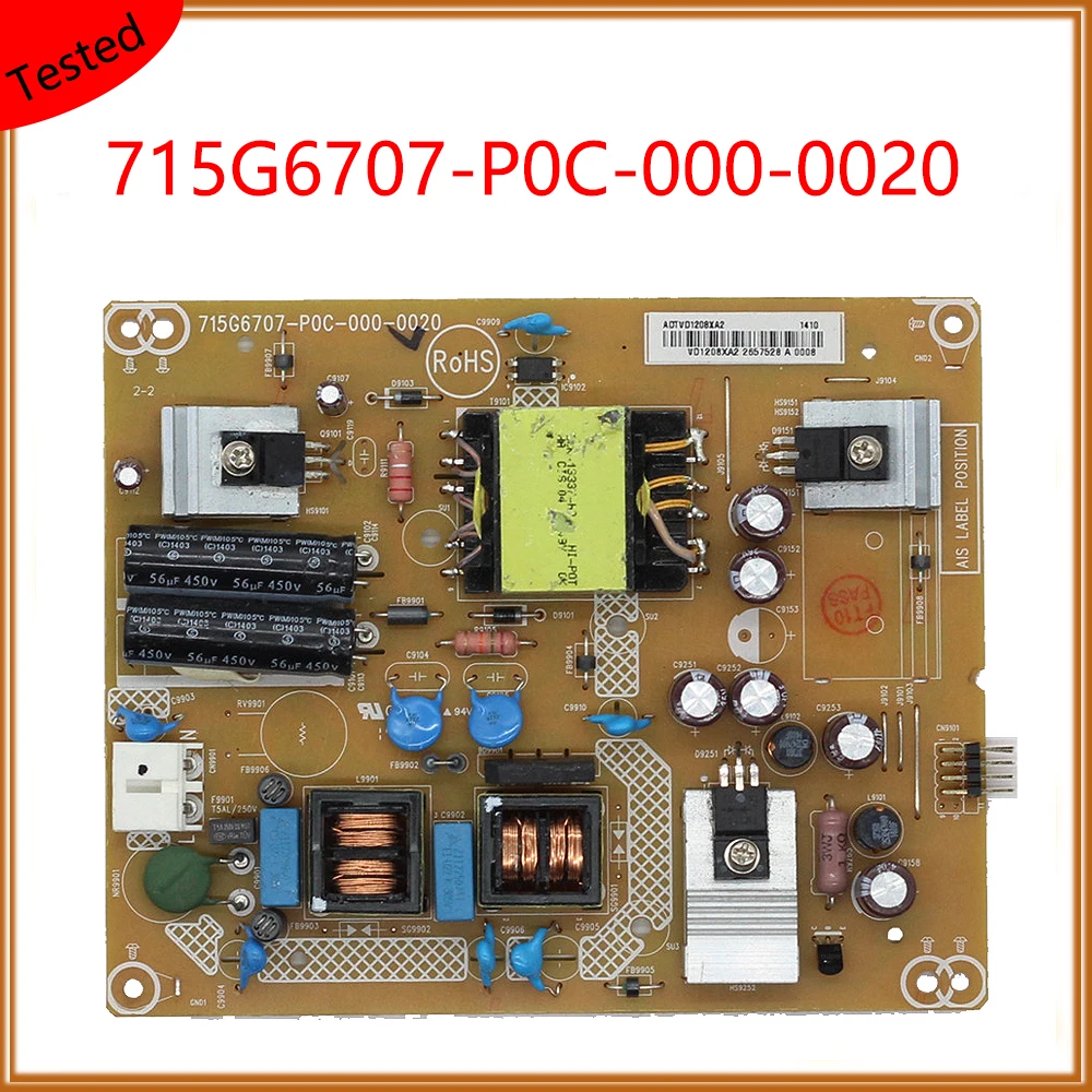 

715G6707-P0C-000-0020 плата питания для ТВ, силовая карта, запчасти для телевизора, карта питания, оригинальная плата поддержки питания