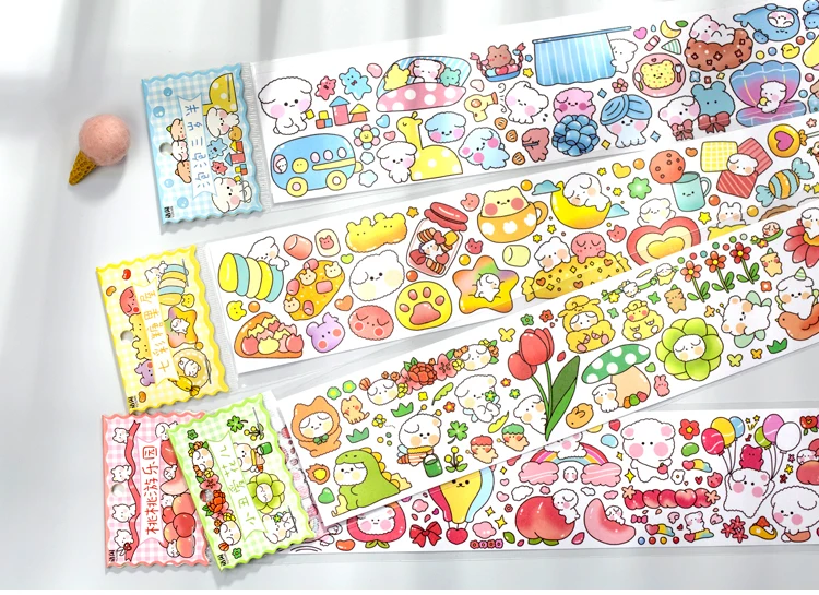 Adesivos de Carga Lote Xiyou Série Diário Criativo Decoração Faça Você Mesmo Washi Papel Masking Tape Separada 16 Pçs - 2 Material escolar e de escritório