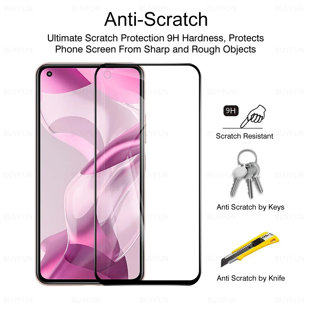 Full Cover Tempered Glass Case Screen Protector 2PCS phone protector cover tempered glass screen protector For Xiaomi 11 Lite 5G NE 6.55" Screen Protector For Xiamoi Mi 11 Lite 11Lite Protective Film