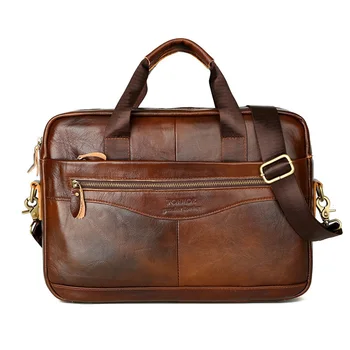 

Genuine Cow Leather Men's Handbag Shoulder Bag Vintage Design Real Leather Male Business Bag Casual Male Shoulder Handbag Bag