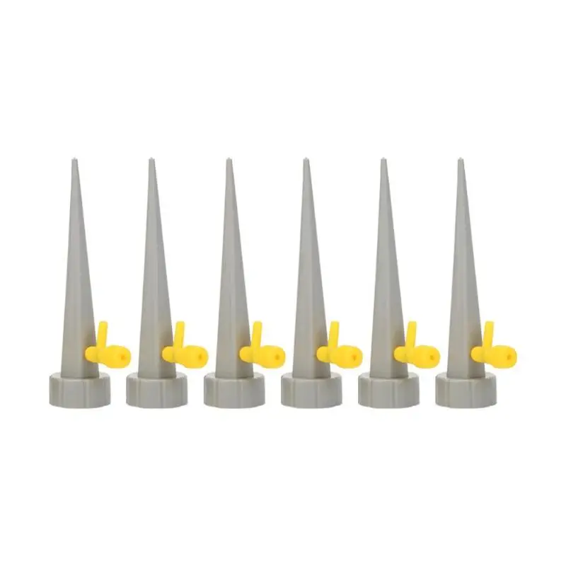 Grey 6pcs Автоматическая система полива шипы для внутреннего орошения бутылки растений - Цвет: Grey 6pcs