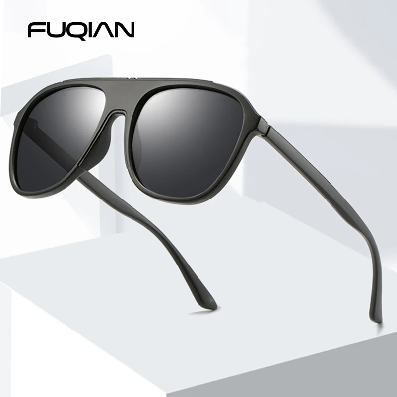 FUQIAN фирменный Дизайн TR90 пилот поляризационные солнцезащитные очки es для мужчин модные ультралегкие мужские солнцезащитные очки для вождения Стильные очки UV400