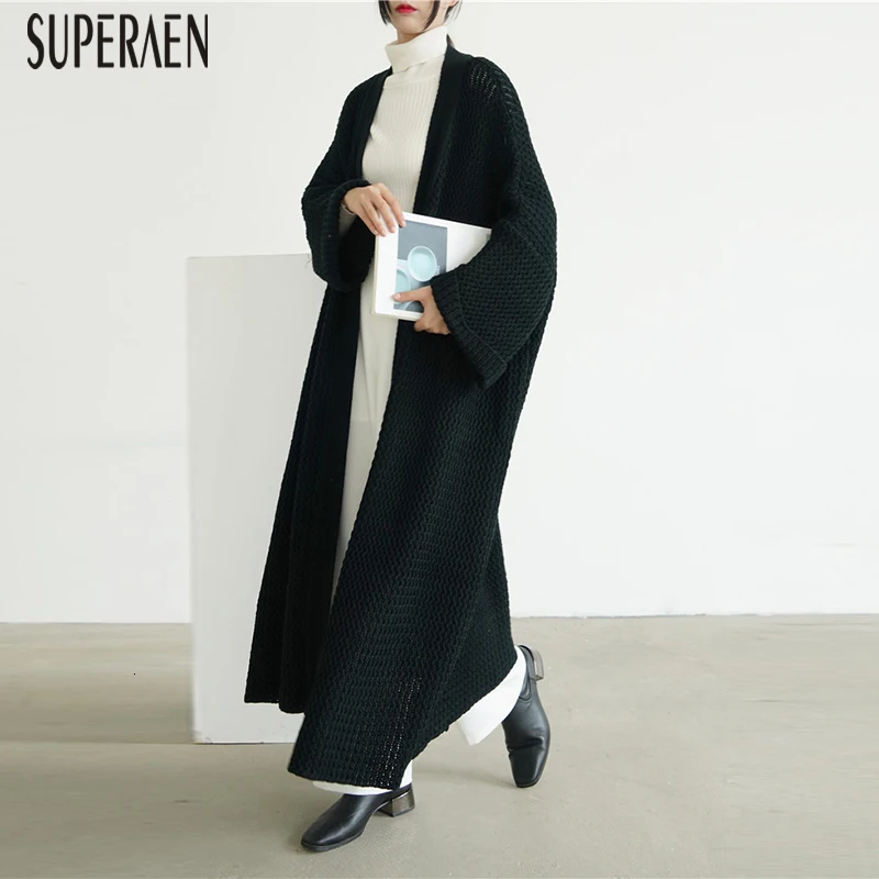 SuperAen, Модный женский свитер, пальто, осень и зима, повседневный вязаный кардиган, пальто для женщин, плюс размер, женская одежда