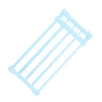 

Retractable Rack Shelf 30-40cm No Need to Drill Storage Rack Shelf for Cupboard Wardrobe(Light Blue)