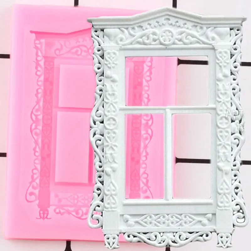 3D Window Cake Border Silicone Molds DIY Relief Cupcake Topper Fondant Decorating Tools Candy Clay Chocolate Gumpaste Mould | Дом и сад