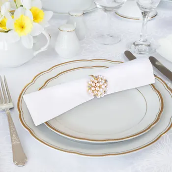 

1 Set Decorative Attractive Creative Elegant Practical Napkin Holder Napkin Buckle Napkin Ring Party