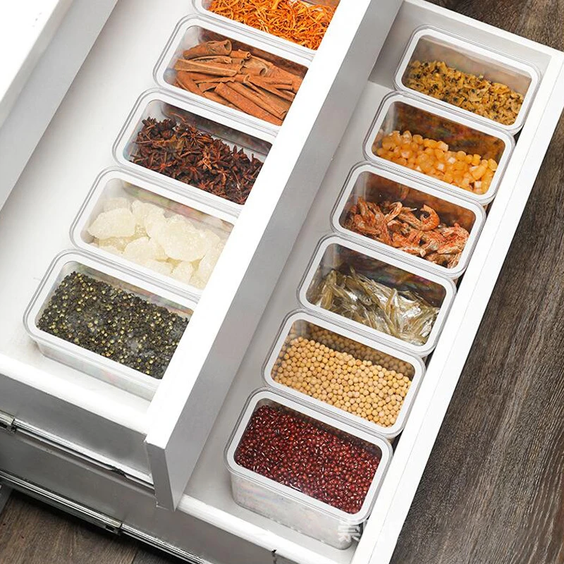 Cabinet Hanging Airtight Food Storage Container Plastic Kitchen Refrigerator Large-capacity Noodle Box Multigrain Storage Tank 6
