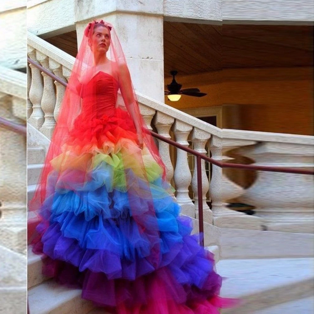 Colorful Rainbow Wedding Dresses ...