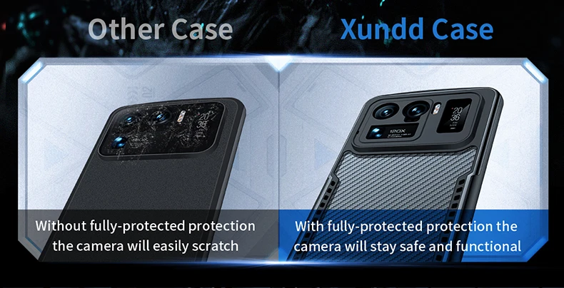 iphone 11 Pro Max wallet case Xundd For Xiaomi Mi 11 Ultra 11 Pro Case,For Xiaomi 12 Pro 12X Case, Airbag Drop proof Back Cover-with Cooling Vent Phone Case phone cases for iphone 11 Pro Max 