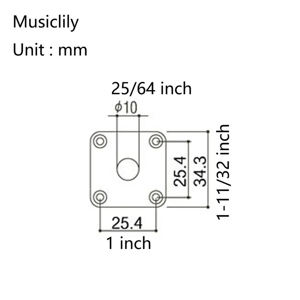 Пластиковые изогнутые прямоугольные Джек пластины Musiclily Pro для гитары Gibson Epiphone Les