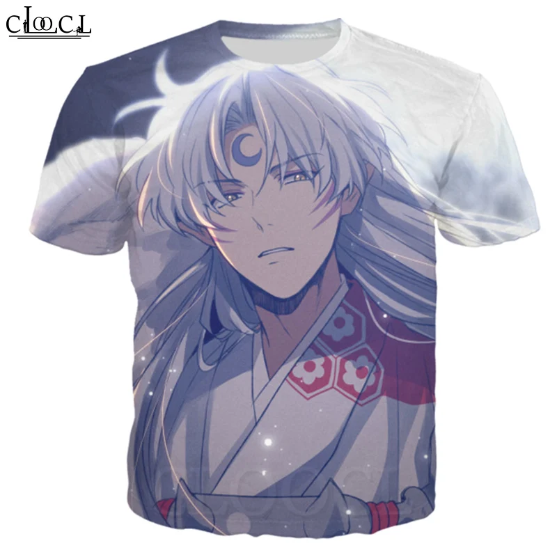 CLOOCL Inuyasha мультфильм аниме футболка 3D печать мужчины женщины короткий рукав