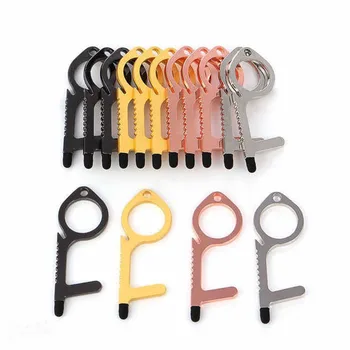 

Anti-contact key chain No Touch Key Door Opener Non-contact Door Handle Elevator Artifact Keychain Small Tool