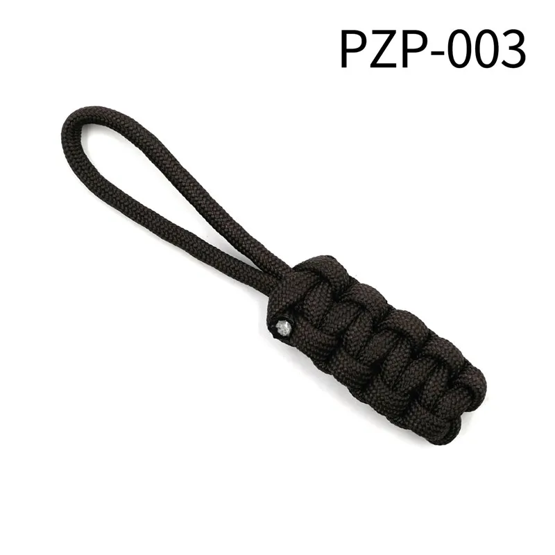 4mm7 стержневой Паракорд Зонт EDC с переплетенными веревками-пулер ограничитель молнии джинсы-пулер ограничитель молнии украшения из ткани - Цвет: Черный