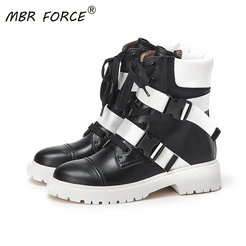 Модные высококачественные повседневные женские ботильоны MBR FORCE в стиле панк со