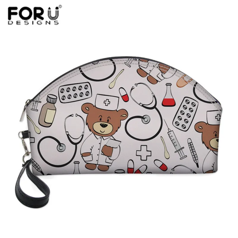 FORUDESIGNS, милый мультяшный медведь, медсестры, косметичка для путешествий, женская косметичка для макияжа, маленькие органайзеры, чехлы для девочек, каваи, Туалетная коробка - Цвет: YQ1029Z9