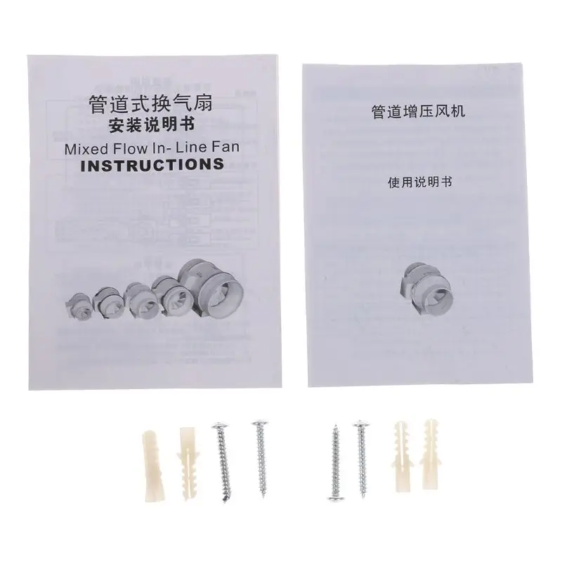 Inline Duct Fan Pipe Extractor Booster Mini Ventilation Fans Ceiling Blower Toilet Ventilator G8TC