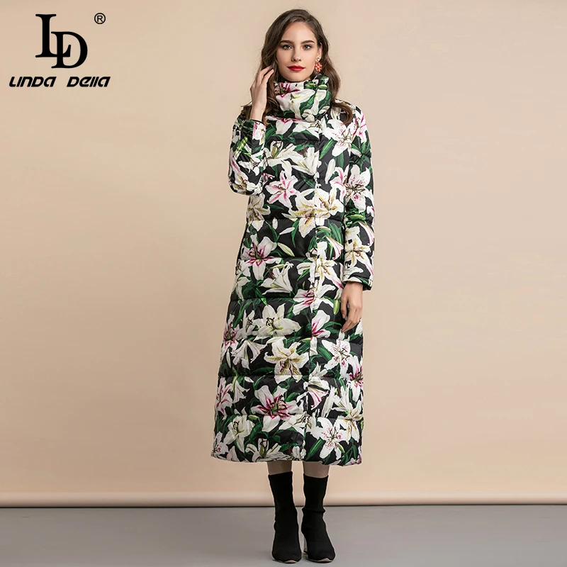 LD LINDA DELLA/зимняя теплая утолщенная белая куртка на утином пуху винтажные