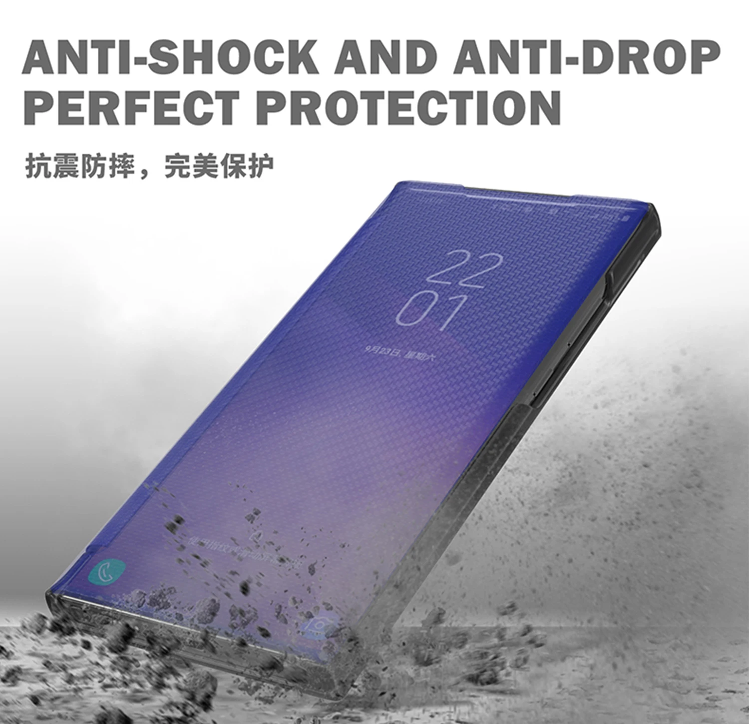 Phone Case For Xiaomi Redmi Note 9S 9T 10T 9 Power Poco X3 NFC M3 Pro Max Carbon fiber Smart flip Foldable Shockproof Back Cover