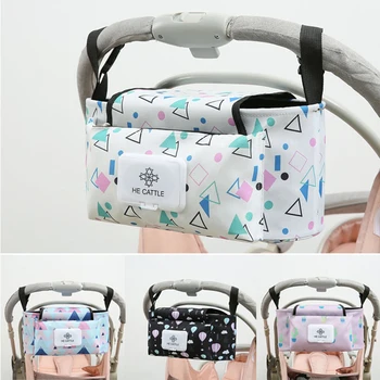 

Baby Stroller Stuff Diaper Bag Large Capacity Mommy Bag Front Pocket Wipes Cover Design Stroller Accessories Hanging Storage Bag