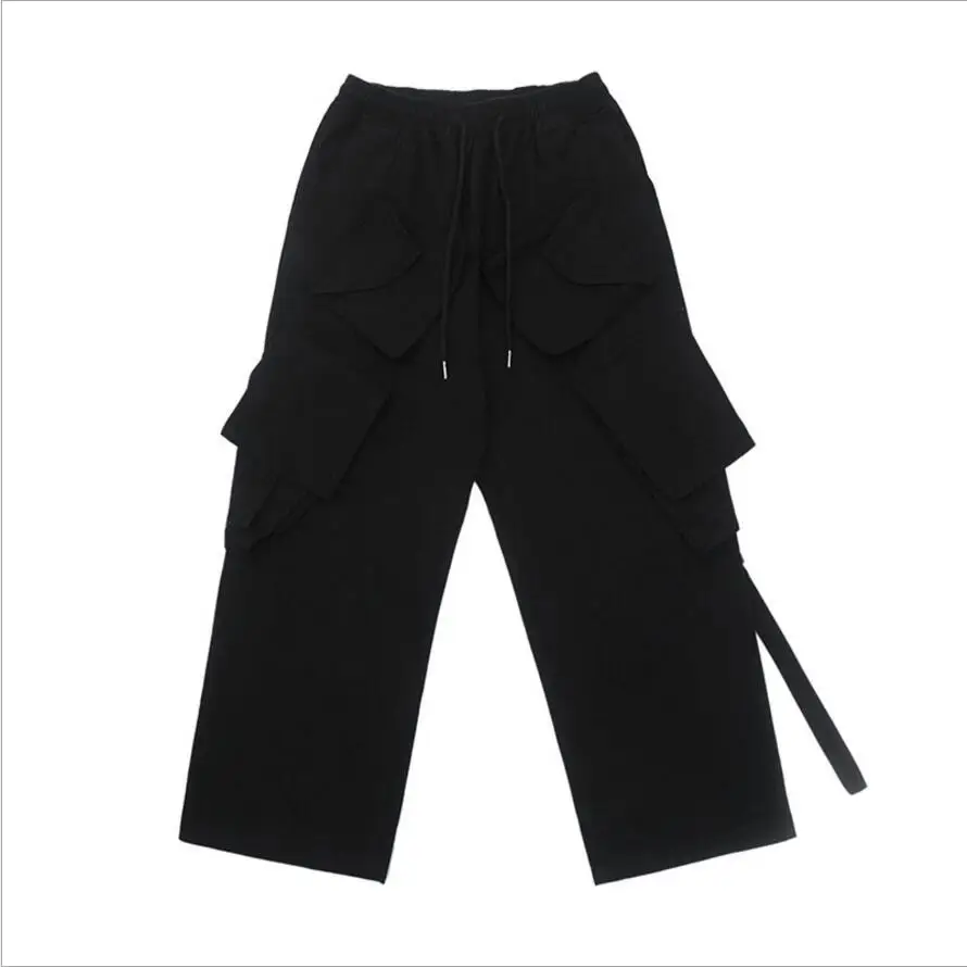 Original instagram vintage overalls function large pocket lovers loose straight leg versatile pants