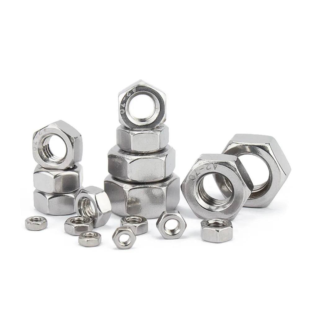 170 ASSORTED M5 M8 M10 M12 FINE & EXTRA FINE PITCH STAINLESS STEEL HALF NUTS 