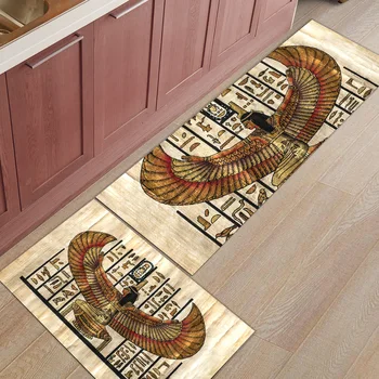 

Egyptian Girl Wings Art Kitchen Mat Set Anti-slip Kitchen Mats for Floor Home Rugs Floor Mat In The Room