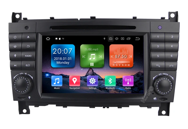 Sale 4+64G Android 9.0 DSP 4G 2 DIN Car DVD GPS For Mercedes/Benz W203 W209 W219 A-Class A160 C-Class C180 C200 CLK200 radio stereo 7