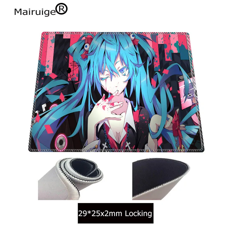 Laumans Аниме Хацунэ Мику девушка большой 900x40/700x300/600x300 мм резиновый коврик для мыши Компьютерная игра планшет коврик для мыши с блокировкой края - Цвет: 400x900x2mm