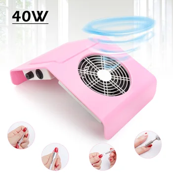 

Nail Dust Collector 40W Nail Suction Fan Professional Nail Dust Vacuum Cleaner Manicure Machine With 2 Dust Collecting Bag Salon