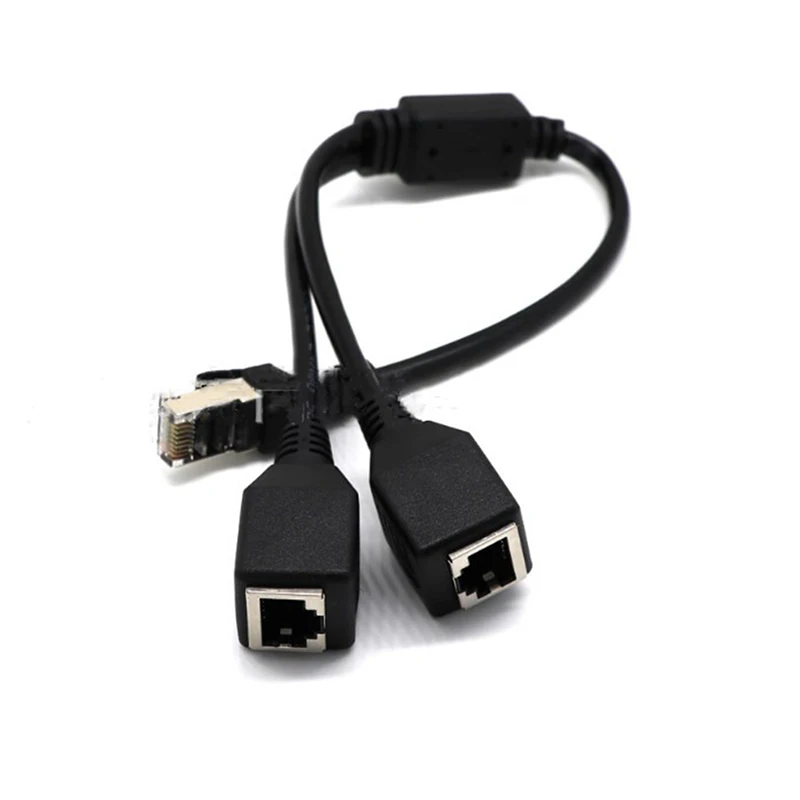 1Pcs HOT!High Quality 2020RJ45 1 Male to 2 Female LAN Ethernet Network Cable Splitter Extension Connector RJ45 | Компьютеры и офис