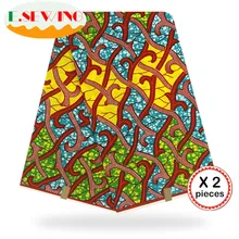 Африканская восковая ткань с принтом Анкара для шитья Анкара африканская ткань 12 ярдов нигерийская хлопковая ткань Гана для платья 81059