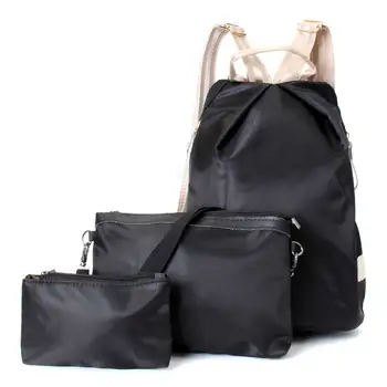 

3PCS Women Bags Set Nylon Backpack Shoulder Bag Lightweigt Travel Double Crossbody Fashion Unisex New Casual Travel Mochila