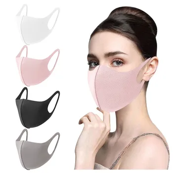 

2020 Fashion Dust cover Mesh Ice Silk Cotton Masks Washable Comfortable Comfortable and soft 3D Masks For Men And Women 4PCS