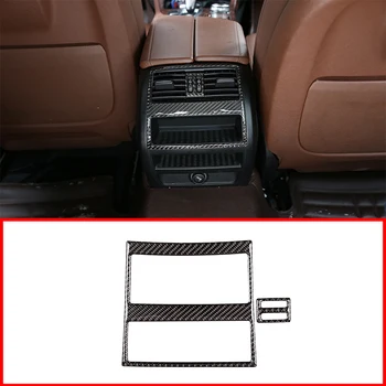 

2Pcs (soft) Real Carbon Fiber Style Rear Exhaust Air Outlet Frame Trim for BMW 5 Series F10 F18 2011-2017 Car Accessories