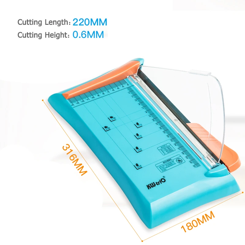 Портативный бумажный триммер A5 1-6 дюймов фотобумага гильотина Встроенная линейка резак для бумаги офисные канцелярские принадлежности режущие инструменты машина - Цвет: B -blue