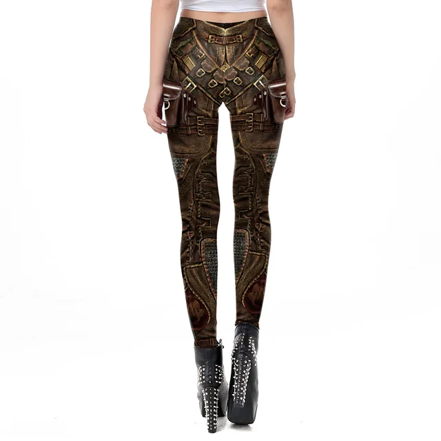 FCCEXIO Punk Rock Series 3D Print Women Leggings