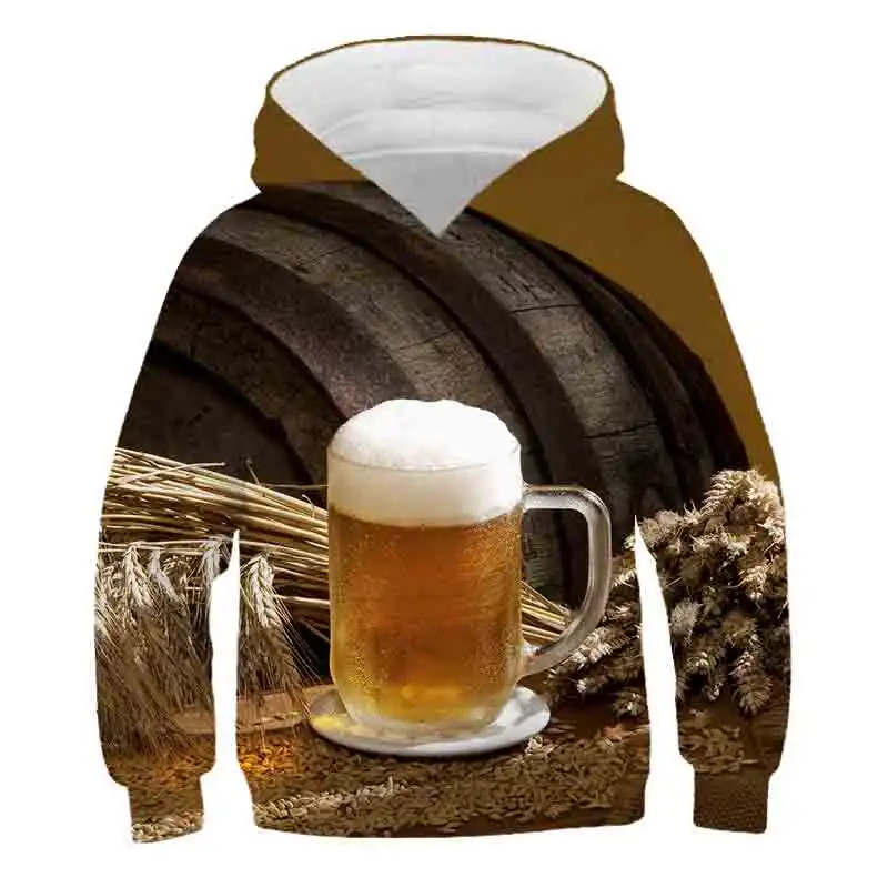 

High Quality New Men's Print Fresh Beer 3d Hoodies Pullovers Spring Tracksuit Personality Style Hoodies Fashion Streetwear Tops