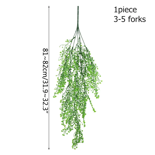 Artificial Flowers Vine Garland Wisteria Silk Artificial Rattan Hanging Flowers Romantic Wedding Arch Decoration Fake Ivy Plants W05-1pc leaves
